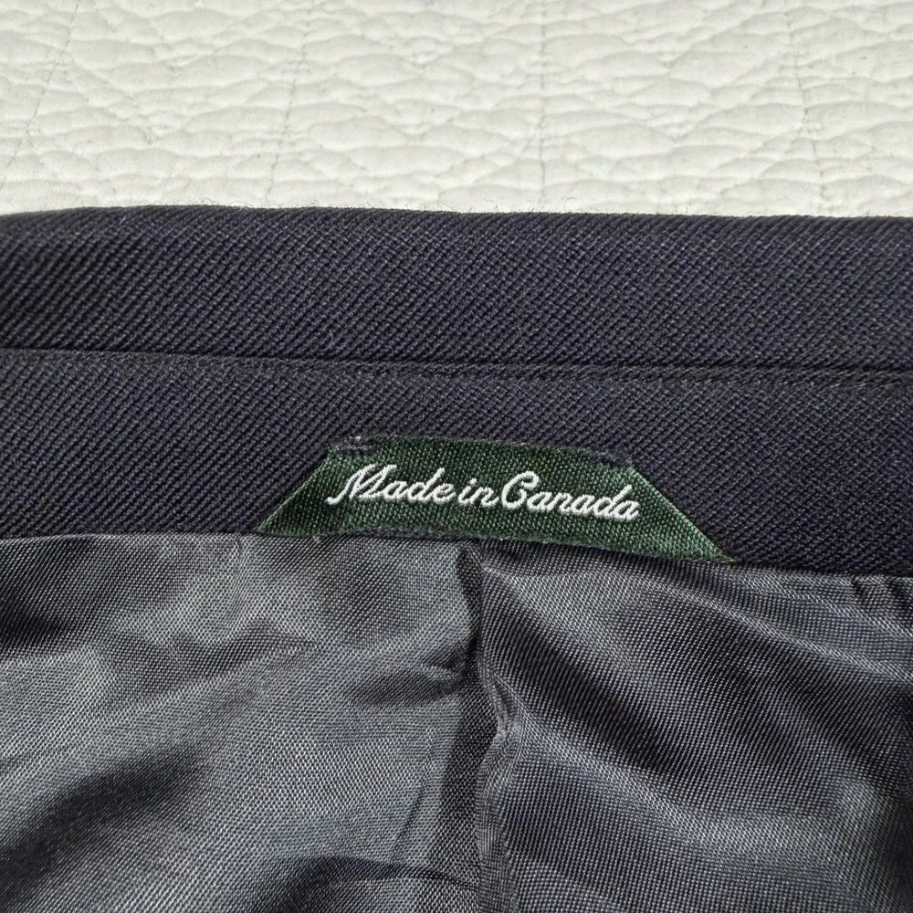 Vintage J. Crew Navy‎ Wool Blazer Jacket Men's Size 46R Made in Canada